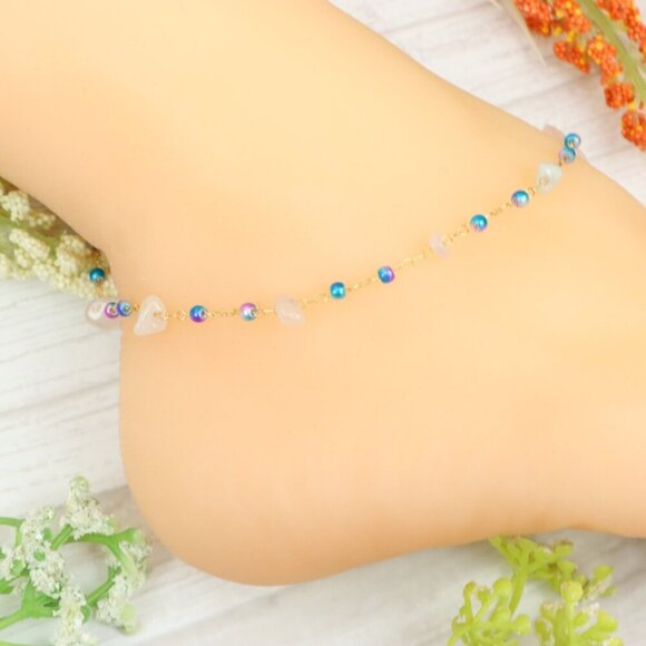 "Handmade Anklet – Elegant & Delicate Jewelry for Women | UNVRC1676 - Picture 2 of 10